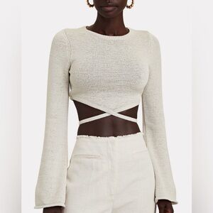 CULT GAIA Kenna Tie-Waist Knit Top
